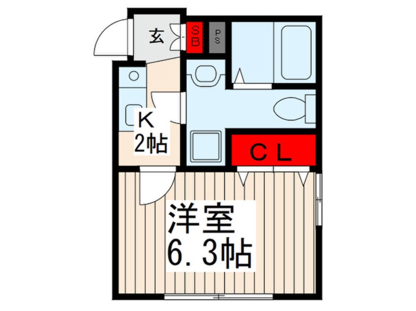 間取図 ｂ　ＣＡＳＡ　おおさかえ公園