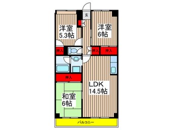 間取図 志木ファイブハイツ（609)