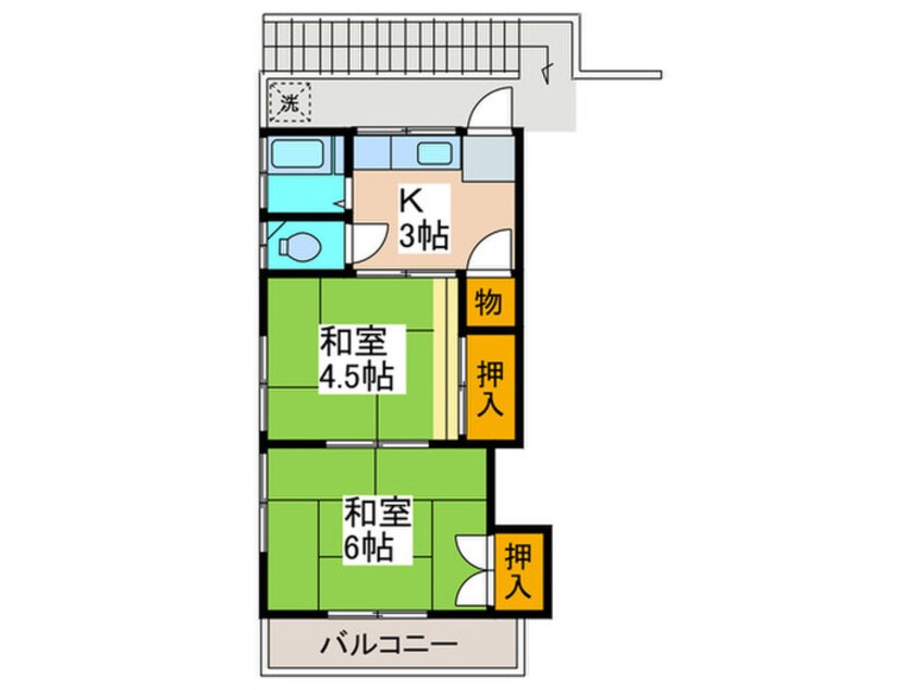 間取図 コーポ角田