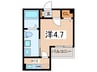 湘南台パークテラス 1Kの間取り