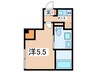湘南台パークテラス 1Kの間取り