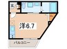 湘南台パークテラス 1Rの間取り