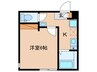 川崎レジデンス 1Kの間取り