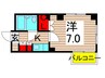 コ－ポラス藍 1Kの間取り