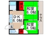 第二メゾン・アムール 2DKの間取り