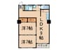 升本マンション 2LDKの間取り