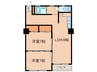 升本マンション 2LDKの間取り