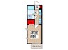 CASA　Yotuba 1Kの間取り