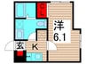 NSGATE亀有 1Kの間取り