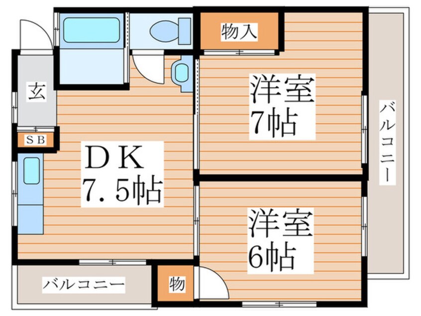 間取図 ヴィラ　プルニエ