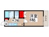 ヴェルドミール 1Kの間取り