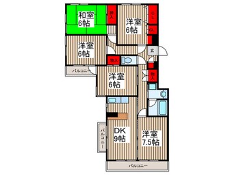 間取図 メゾンクレ－ル
