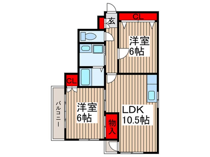 間取り図 メゾンクレ－ル