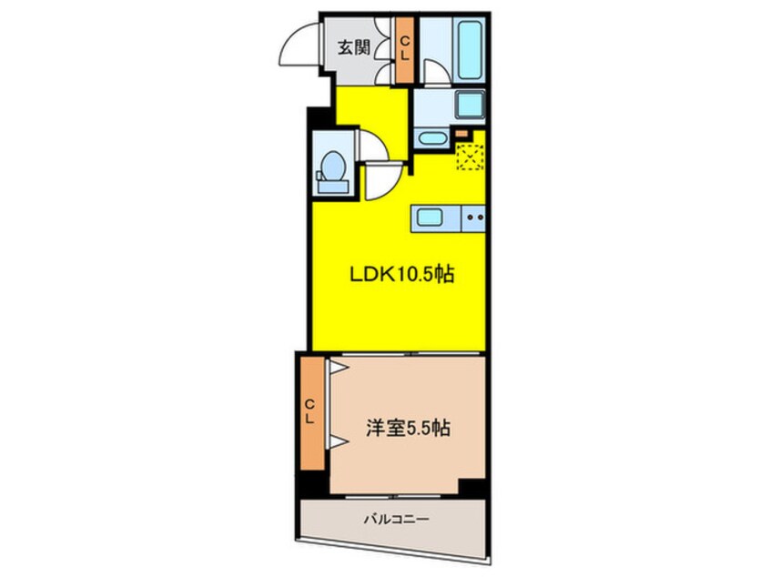 間取図 ﾌﾗｯﾌｨｰ日本橋浜町