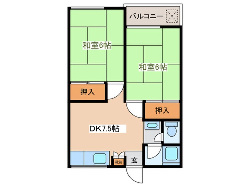 間取図 グリーンハイツ元木