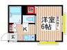 サンシャインヒルズ 1Kの間取り