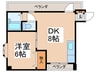 レジデンス野沢 1DKの間取り