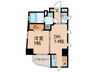 NY大和マンション 1DKの間取り