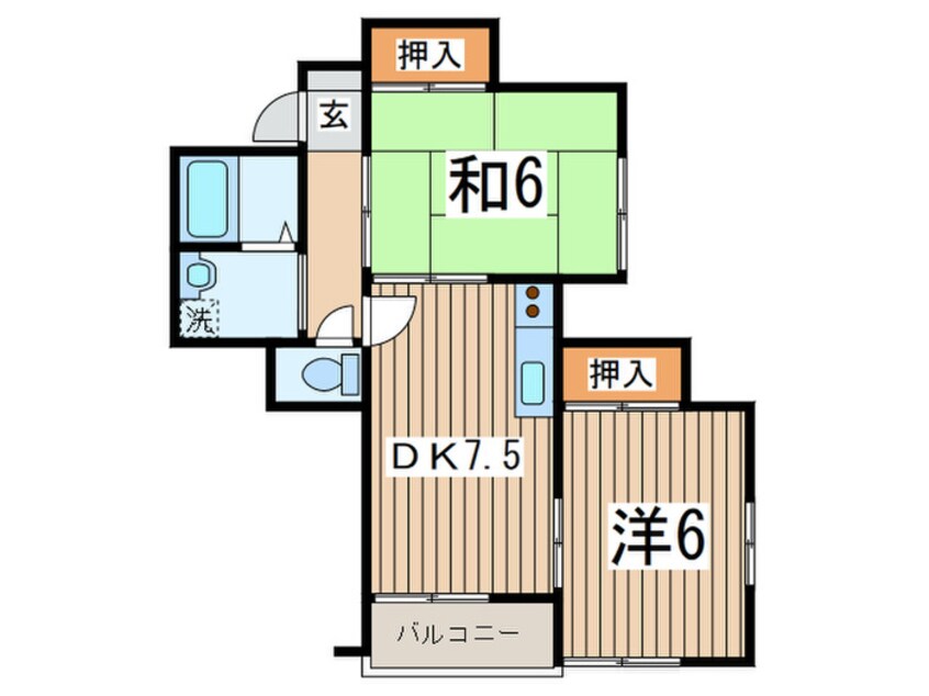 間取図 Ａｓｃｏｔ　Ｈｉｌｌ(1～4号室)