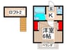 ｼﾃｨﾊﾟﾚｽ上尾5(15号室-18号室) 1Kの間取り