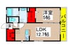 プランドール　メゾン 1LDKの間取り