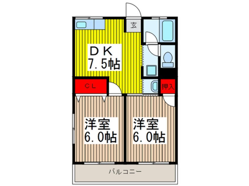 間取図 メゾンカワベ