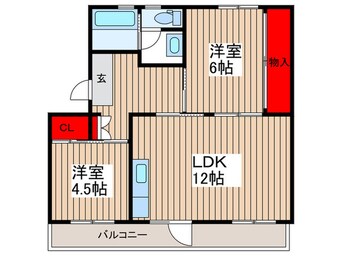 間取図 南大和団地五号棟（107）