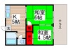 白鳥荘 2Kの間取り