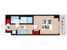 ｱｰﾊﾞﾝﾊﾟｰｸ行徳ｽﾃｰｼｮﾝﾌﾛﾝﾄ 1Kの間取り
