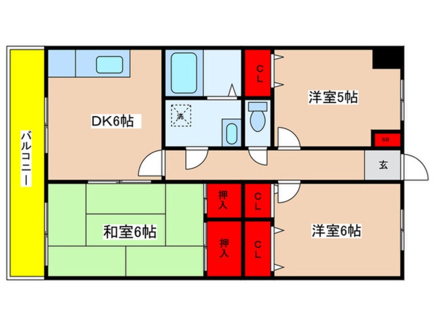 間取図 第９旭マンション