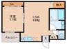 メディボヌール 1LDKの間取り