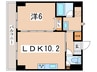 エシュレ湘南 1LDKの間取り