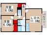 グランモアＡ棟 2LDKの間取り