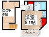ＳＴ前川 1Rの間取り