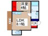 フォレスト南鳩ヶ谷 1LDKの間取り