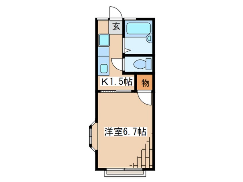 間取図 ハイツ中宿ＮＯ６