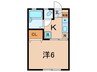 小池コ－ポ 1Kの間取り