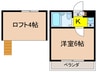シティパレス石神井台Ⅰ－２ 1Kの間取り