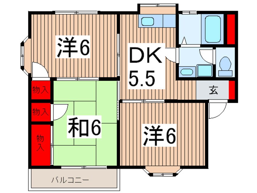 間取図 パティオＢ