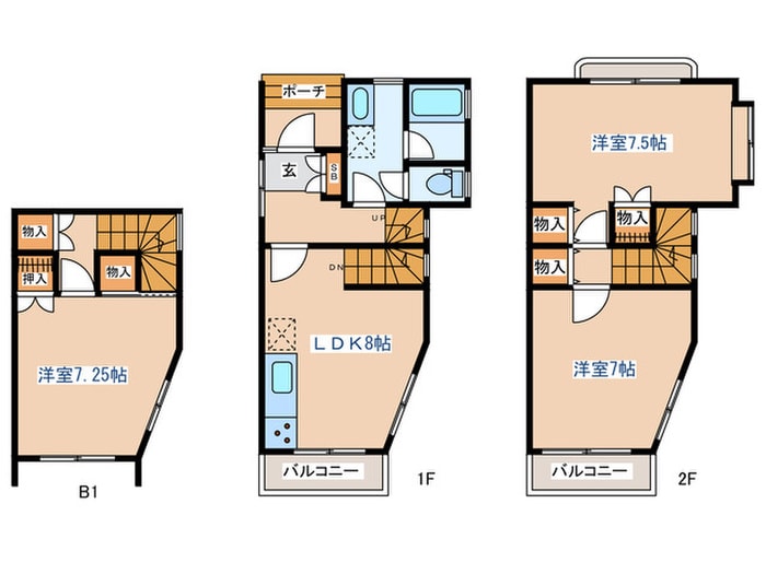 間取り図 荻窪三丁目貸家
