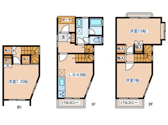 間取図 荻窪三丁目貸家