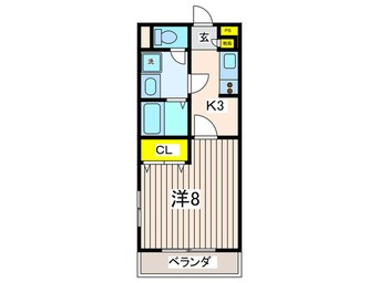 間取図 アム－ル・グリ－ンヒルⅠ