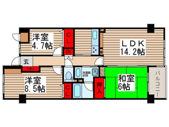 間取図 シティパル松戸・元山Ⅱ（208）