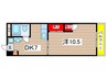 ネクストジェイ都賀 1DKの間取り