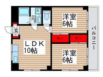 間取図 コ－ポ染谷