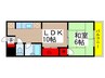 スリーアップ八千代台 1LDKの間取り