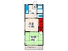 国友マンション 2Kの間取り