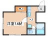 カーサ茅ヶ崎 1Kの間取り