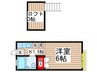 新検見川ハイリビング弐番館 1Kの間取り