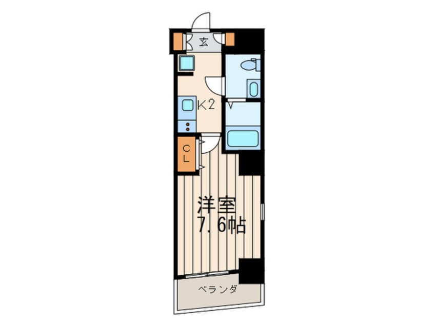 間取図 RELUXIA門前仲町(203)